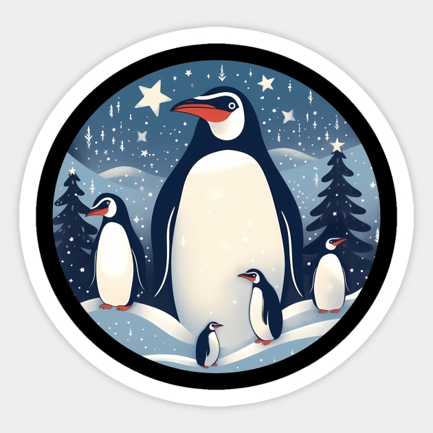 Penguin in Ornament, Love Penguins Sticker by logiamerch